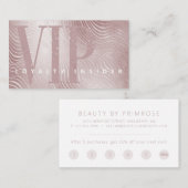 Elegant Minimale Luxe Roos Gold Abstracte VIP Klantenkaartje (Voorkant / Achterkant)