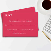 Elegant Minimale Manuscript Magenta Modern Chic We RSVP Kaartje