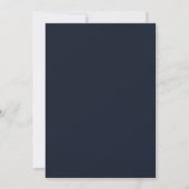 Elegant Minimale marine & Roze Manuscript Quinceañ Kaart (Achterkant)
