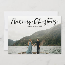 Elegant Minimale MERRY CHRISTMAS-foto Save The Date