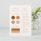 Elegant Minimale Moderne Arch Bridesmaid Info Kaar Kaart (Staand voorkant)