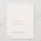 Elegant Minimale Moderne Arch Bridesmaid Info Kaar Kaart (Achterkant)