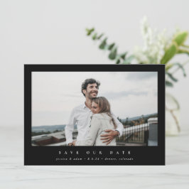 Elegant minimale, moderne centrale foto save the date