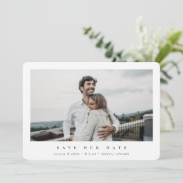 Elegant minimale, moderne centrale foto save the date