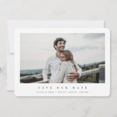 Elegant minimale, moderne centrale foto save the date (Voorkant)
