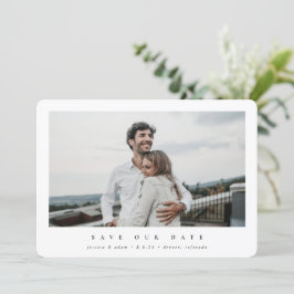 Elegant minimale, moderne centrale foto save the date