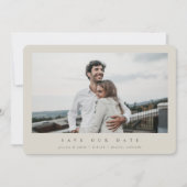 Elegant minimale, moderne centrale foto save the date (Voorkant)
