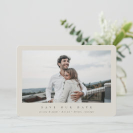 Elegant minimale, moderne centrale foto save the date