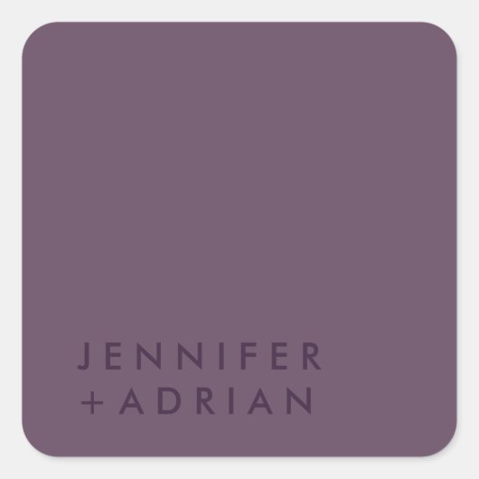 Elegant — Minimale moderne Sticker op het plein (Voorkant)