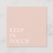 Elegant | Minimale moderne typografie Eenvoudig ro Vierkante Visitekaartje (Voorkant)