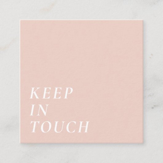 Elegant | Minimale moderne typografie Eenvoudig ro Vierkante Visitekaartje (Voorkant)