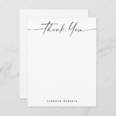 Elegant minimale naam en met de hand geschreven be notitiekaartje (Voorkant / Achterkant)