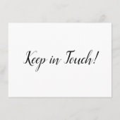 Elegant, minimale "Ons nieuwe adres"-invoegkaarten Informatiekaartje (Achterkant)