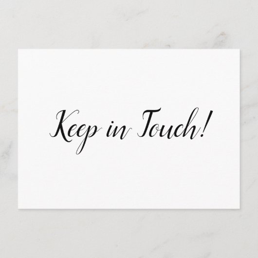 Elegant, minimale "Ons nieuwe adres"-invoegkaarten Informatiekaartje (Achterkant)