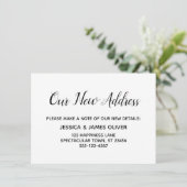 Elegant, minimale "Ons nieuwe adres"-invoegkaarten Informatiekaartje (Staand voorkant)