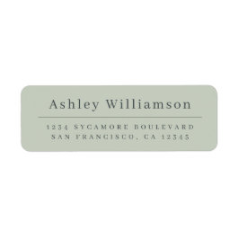 Elegant Minimale Pastel Green Return-adres Etiket