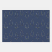 Elegant Minimale Patronen Gold Red Navy White Wrap Inpakpapier Vel (Voorkant 3)