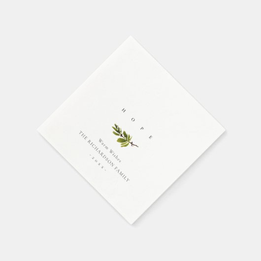 Elegant Minimale Pine Branch KerstHope Servet (Hoek)