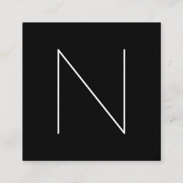 Elegant Minimale plaat in Professional Black Vierkante Visitekaartje