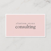 Elegant minimale raadpleging van de roze witte gre visitekaartje (Voorkant)