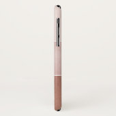 ELEGANT MINIMALE ROZE GOUD ROZE KOPEREN STREPEN Case-Mate iPhone CASE (Achterkant/links)