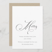 Elegant Minimale scriptversie voor vrolijk kerstfe Feestdagenkaart (Voorkant / Achterkant)