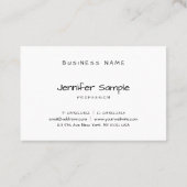 Elegant Minimale Sjabloon Handtekst Modern Visitekaartje (Achterkant)