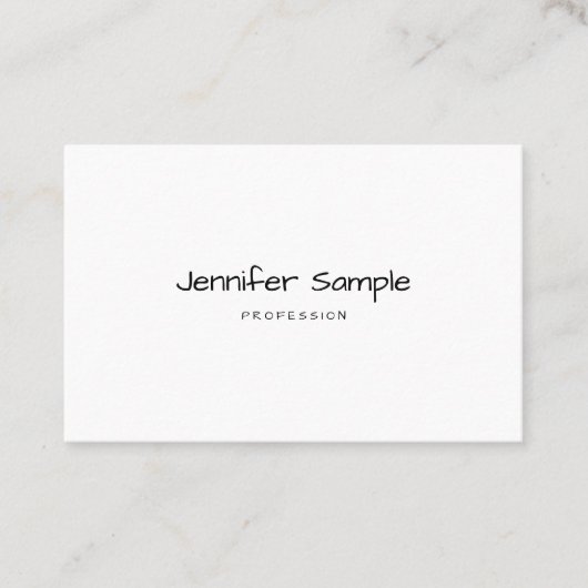 Elegant Minimale Sjabloon Handtekst Modern Visitekaartje (Voorkant)