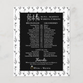 Elegant Minimale tijdlijn voor bruidsbruiloft (Achterkant)