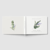 Elegant Minimale Tropische Blauwe Zeep Bouw Wedden Gastenboek (Volledig)