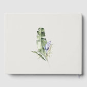 Elegant Minimale Tropische Blauwe Zeep Bouw Wedden Gastenboek (Achterkant)