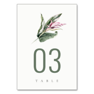 Elegant Minimale Tropische Roze Floral Wedding Kaart
