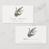 Elegant Minimale tropische roze olifantenbruiloft Plaatskaartje (Voorkant / Achterkant)