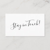 Elegant, minimale Typografie-kaart "We hebben ons  Visitekaartje (Achterkant)