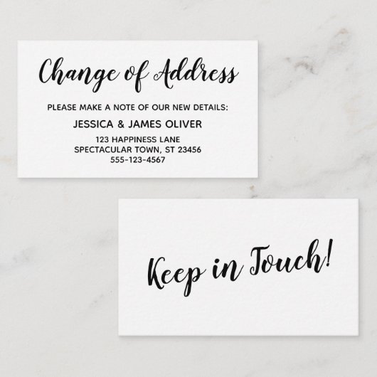 Elegant, Minimale Verandering van de Kaart van het (Voorkant / Achterkant)