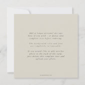 Elegant Minimale Vierkant Triple Foto Feestdagenkaart (Achterkant)