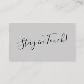 Elegant, minimale "We hebben ons verplaatst" licht Visitekaartje (Achterkant)