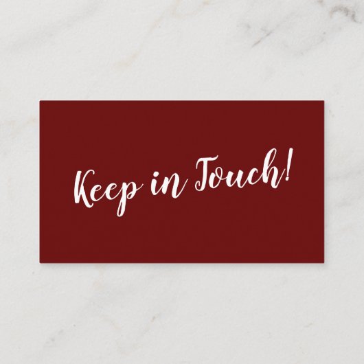 Elegant, minimale wijziging van adres Burgundy Car Informatiekaartje (Achterkant)