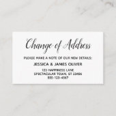 Elegant, minimale "wijziging van adres" Kaart invo (Voorkant)