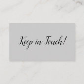 Elegant, minimale wijziging van adresgrijze kaart (Achterkant)