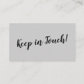 Elegant, minimale wijziging van de adreskaart informatiekaartje (Achterkant)