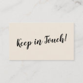 Elegant, minimale wijziging van de adreskaart informatiekaartje (Achterkant)