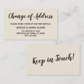 Elegant, minimale wijziging van de adreskaart informatiekaartje (Voorkant / Achterkant)