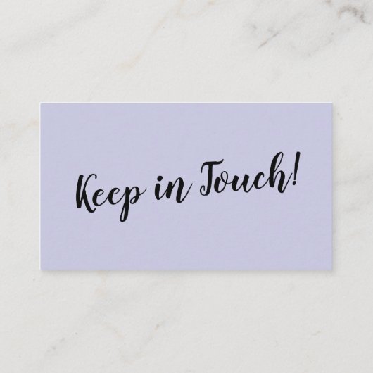 Elegant, minimale wijziging van de adreslavenderka informatiekaartje (Achterkant)