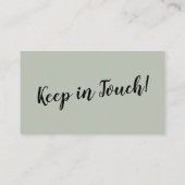 Elegant, minimale wijziging van de groene adreskaa informatiekaartje (Achterkant)