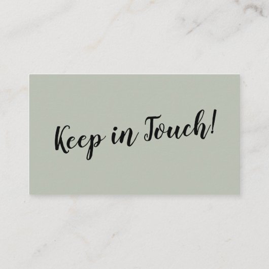 Elegant, minimale wijziging van de groene adreskaa informatiekaartje (Achterkant)