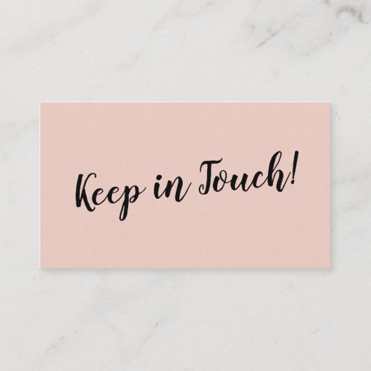 Elegant, minimale wijziging van het adres Blush Pi Informatiekaartje (Achterkant)