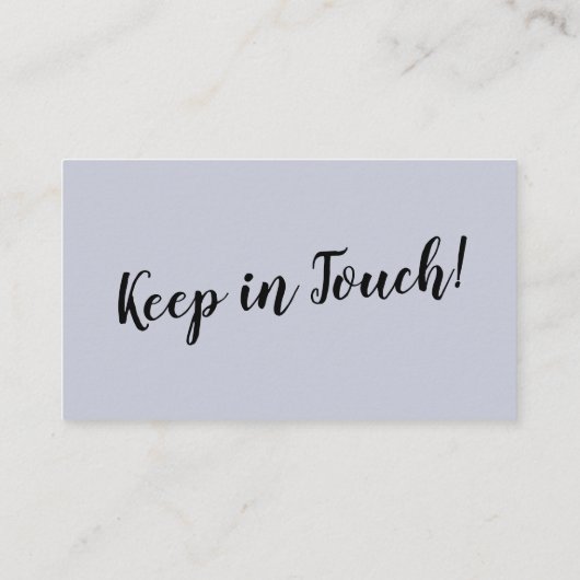 Elegant, minimale wijziging van het adres Stusty B Informatiekaartje (Achterkant)