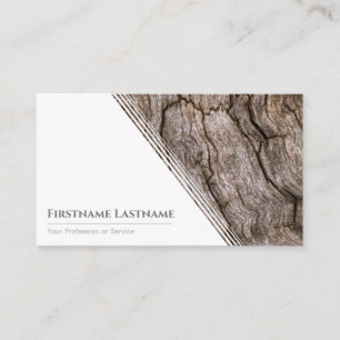 Elegant minimale witte houten houtachtige houtware visitekaartje