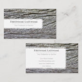 Elegant minimale witte houten houtachtige houtware visitekaartje (Voorkant / Achterkant)